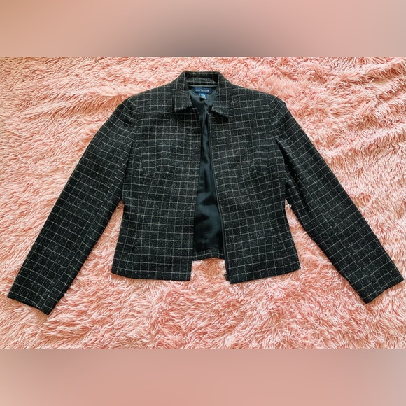 Ann Taylor Jackets & Blazers - Ann Taylor Vintage Blazer Jacket Women's Size 2 Black check print